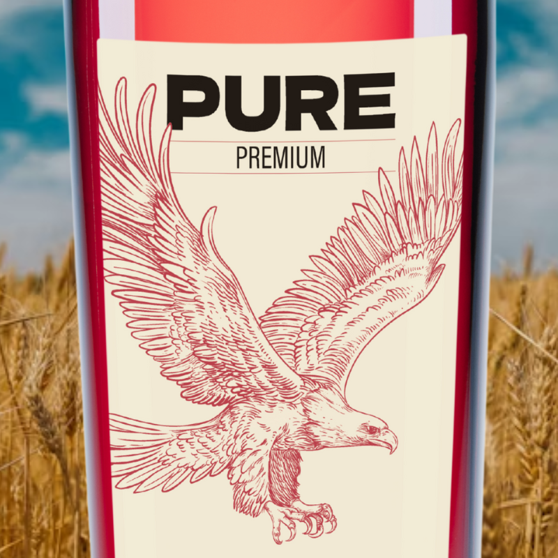 Wodka-Erdbeere-Flasche